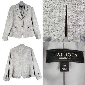 Talbots Textured Gray Blazer